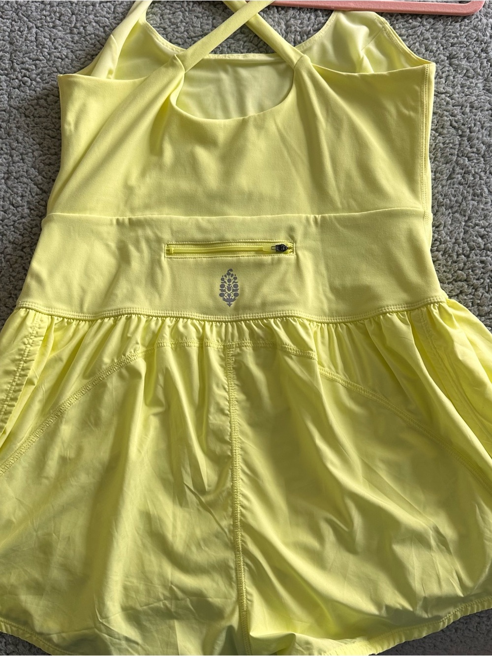 FP Movement by Free People Lemon Yellow Cutout Romper - Picture 2 of 5